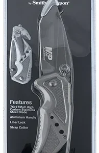 Schrade SWP11GCP Smith & Wesson Rescue 3.79" Folding Tanto Plain 7Cr15MoV SS Blade Aluminum Handle Includes Pocket Clip