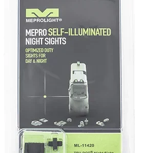 Meprolight USA 114203101 Tru-Dot  Black | Green Tritium Front Sight Green Tritium Rear Sight Set