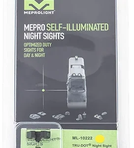 Meprolight USA 102223201 Tru-Dot  Black | Green Tritium Front Sight Yellow Tritium Rear Sight Set