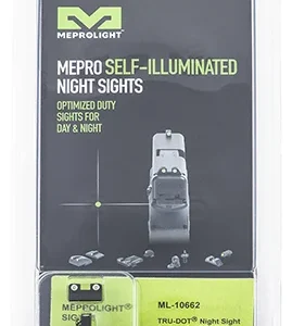 Meprolight USA 106623101 Tru-Dot  Black | Green Tritium Front Sight Green Tritium Rear Sight Set
