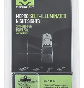 Meprolight USA 115193101 Tru-Dot  Black | Green Tritium Front Sight Green Tritium Rear Sight Set