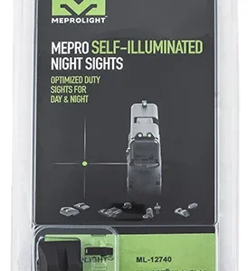 Meprolight USA 127403101 Tru-Dot  Black | Green Tritium Front Sight Green Tritium Rear Sight Set