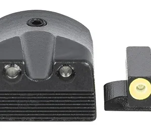 Meprolight USA 412183121 Hyper-Bright  Black | Green Tritium with Yellow Phosphorescent Outline Front Sight Green Tritium with Black Outline Rear Sight Set