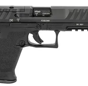 Walther Arms 2844222 PDP  Compact Frame 9mm Luger 15+1 5" Black Steel Barrel, Black Optic Ready/Serrated Steel Slide, Black Polymer Frame w/Picatinny Rail, Textured Polymer Grip, Ambidextrous