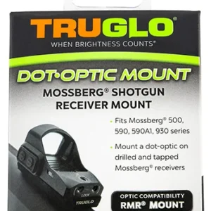 TruGlo TGTG8955M2 Shotgun Receiver Mount  Black Mossberg Trijicon RMR