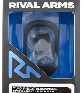 Rival Arms RARA70G221A Two Piece Magwell  Compatible w/Glock 19 Gen5, Black Anodized Aluminum