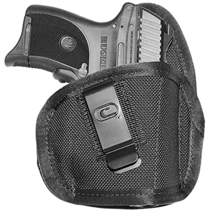 Crossfire Shooting Gear CRFTPSTLSRSA1S2R The Tempest Laser IWB Size 02 Black Ballistic Nylon Belt Clip Fits Subcompact 2-2.50" Barrel Right Hand