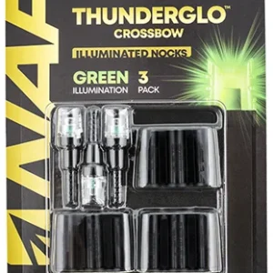 NAP NAPILLNXGR3PK Thunderglo Illuminated Nock Crossbow Green Half Moon/ 3 Pack