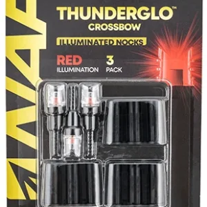 NAP NAPILLNXRD3PK Thunderglo Illuminated Nock Crossbow Red Half Moon/ 3 Pack
