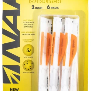 NAP NAP60637 Quickfletch Twister White Orange/ 6 Pack