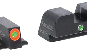AmeriGlo SG201 i-Dot Sight Set for SIG Sauer Pistols using #8 Front & #8 Rear  Black | Green Tritium with Orange Outline Front Sight Green Tritium i-Dot Rear Sight