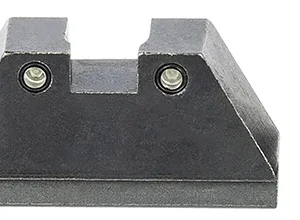 AmeriGlo GL813 Optic Compatible Sight Set for Glock  Black | XL Tall Green Tritium with Black Outline Front Sight XL Tall Green Tritium with Black Outline Rear Sight