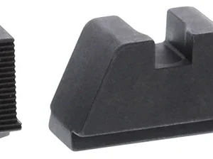 AmeriGlo GL470 Optic Compatible Sight Set for Glock  Black | 2XL Tall Serrated Black  Front Sight 2XL Tall  Black Rear Sight