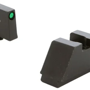 AmeriGlo GL810 Optic Compatible Sight Set for Glock  Black | 2XL Tall Green Tritium with Black Outline Front Sight 2XL Tall Black Rear Sight