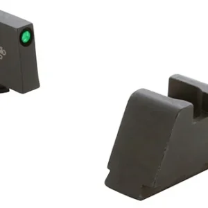 AmeriGlo GL811 Optic Compatible Sight Set for Glock  Black | 3XL Tall Green Tritium with Black Outline Front Sight 3XL Tall Black Rear Sight