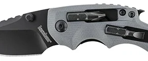 Kershaw 8720 Shuffle DIY 2.40" Folding Drop Point Plain Black Oxide 8Cr13MoV SS Blade Gray Glass-Filled Nylon Handle Includes Pocket Clip