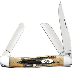 Case 03578 Stockman  Medium 2.57"/1.88"/1.71" Folding Clip/Sheepsfoot/Spey Plain Mirror Polished Tru-Sharp SS Blade/Brown Jigged 6.5 BoneStag Handle