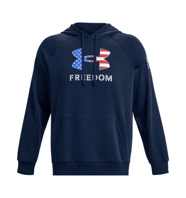 UA Freedom Rival Fleece Big Flag Logo Hoodie