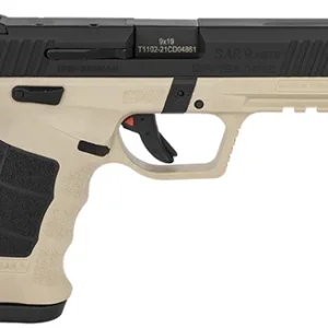 Sar USA SAR9METESABL SAR9 Mete Safari 9mm Luger 4.50" 17+1 (2) Mete Safari Black Steel Slide Black Interchangeable Backstrap Grip