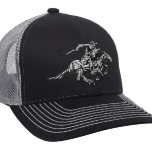 Outdoor Cap WIN46B Winchester Cap Cotton Twill Black/Light Gray Structured OSFA