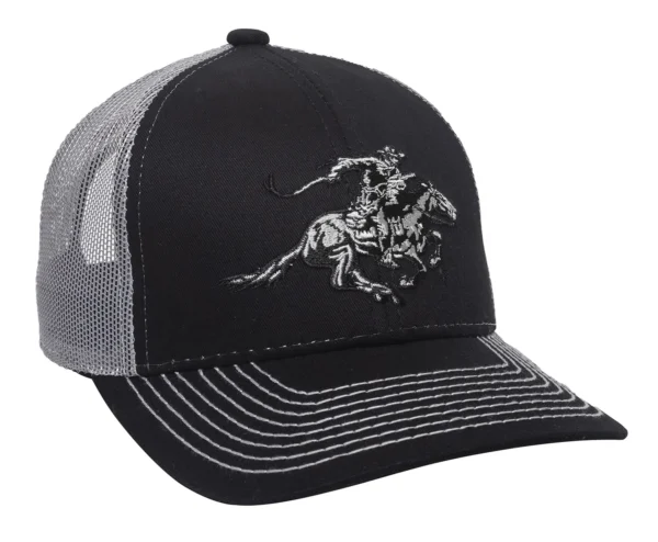 Outdoor Cap WIN46B Winchester Cap Cotton Twill Black/Light Gray Structured OSFA