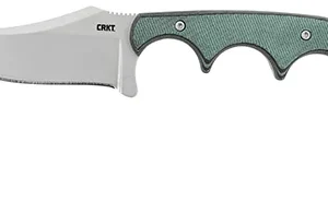 CRKT 2379 Minimalist Persian 2.76" Fixed Recurve Plain Bead Blasted 8Cr13MoV SS Blade/Green Contoured Resin Infused Fiber Handle Includes Lanyard/Sheath