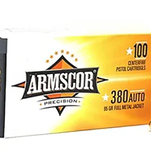 Armscor 50315 Precision Value Pack 380 ACP 95 gr Full Metal Jacket 100 Per Box/ 12 Case
