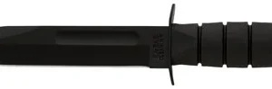 Ka-Bar 1211 Fighting/Utility  7" Fixed Clip Point Plain Black 1095 Cro-Van Blade, Black Kraton G Handle, Includes Sheath