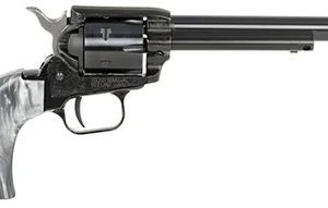 Heritage Mfg RR22B6GPRL Rough Rider  22 LR 6 Shot 6.50" Black Barrel & Cylinder Black Frame, Altamont Gray Pearl Grips