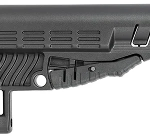 NcStar DLG-086 Classic Commercial Stock Black Polymer Adjustable Stock with Metal QD Bases & Rubber Butt Pad For Commercial Spec Buffer Tubes (Tube Not Included)