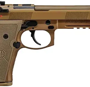 Beretta USA JS92QM9A4M15 M9A4 Centurion 9mm Luger 4.80" Barrel 15+1, Flat Dark Earth Cerakote Polymer Frame, Serrated Steel Optic Cut Slide, Polymer Grip & Decocker Only Safety