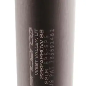 SilencerCo SU75 Sparrow 22  22 Cal Rimfire, Rated Up To 5.7x28mm, 5.08" L Black Stainless Steel, Compatible with Delta Adapters, Includes 1/2-28" tpi Spacer