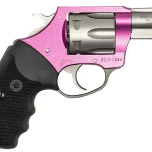 Charter Arms 53630 Chic Lady Rosie Large, 38 Special 6 Shot, 2.20" Matte Stainless Steel Barrel & Cylinder, Pink Aluminum Frame,  w/Black Finger Grooved Rubber Grip, Exposed Hammer
