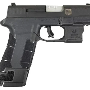 Diamondback DB0301P001 DBAM29 Sub-Compact 9mm Luger 3.50" 12+1,17+1 Overall Black Finish with Serrated Nitride Stainless Steel Slide, Polymer Grip & Picatinny Rail Includes Viridian Laser & Holster