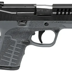 Savage Arms 67011 Stance  9mm Luger 7+1/8+1 3.2" Barrel, Gray Polymer Frame, Serrated/Ported Black Nitride Slide, Interchangeable Backstrap, No Manual Safety, Night Sights