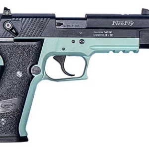 GSG GERG2210TFFM FireFly  22 LR 10+1 4" Black Threaded Barrel & Serrated Slide, Mint Zinc Alloy w/Accessory Rail Frame, Black Polymer Grip