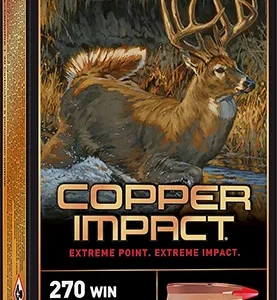 Winchester Ammo X270CLF Copper Impact  270 Win 130 gr Copper Extreme Point Lead Free 20 Per Box/ 10 Case