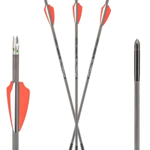 Axe Crossbows AX10004 Axe 440 Bolt Combo Pack Gray/Orange/White 19" 3 Bolts and 3 Lighted Nocks