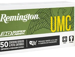 Remington Ammunition R20015 UMC  30 Super Carry 100 gr Full Metal Jacket 50 Per Box/ 20 Case