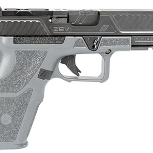 ZEV OZ9STDCOMG OZ9 Combat 9mm Luger 4.49" 17+1 (2) Combat Gray Frame Black Steel Slide with Optics Cut Aggressive Textured Combat Gray Polymer Grips