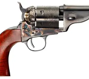 Taylors & Company 550958 The Hickok Open-Top 38 Special Caliber with 3.50" Blued Finish Barrel, 6rd Capacity Blued Finish Cylinder, Color Case Hardened Finish Steel Frame & Walnut Army Size Grip