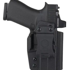 1791 Gunleather TACIWBG43XMOSBLKR Tactical Kydex  IWB Black Kydex Belt Clip Compatible w/Glock 43/43X/43X MOS/48 Right Hand