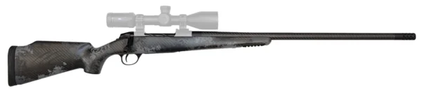 Fierce Firearms FCTRG300WIN24BBO CT Rage  300 Win Mag Caliber with 3+1 Capacity, 24" Carbon Fiber Barrel, Black Cerakote Metal Finish & Blackout Camo Fixed Fierce Tech C3 Stock, Right Hand (Full Size)