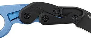 CRKT 4041B Provoke  2.47" Folding Hawkbill Plain Black Stonewashed 4116 Stainless Steel Blade/Blue Metallic Grivory Handle