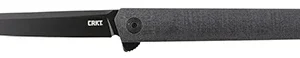 CRKT 7097K CEO Blackout 3.35" Folding Plain Black EDP AUS-8A SS Blade/Black GRN Handle Includes Pocket Clip