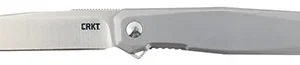 CRKT K230XXP Facet  3.37" Folding Sheepsfoot Plain Satin D2 Steel Blade/ Stainless Steel Handle Includes Pocket Clip