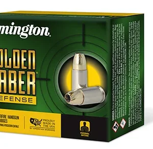 Remington Ammunition 27600 Golden Saber Defense 357 Mag 125 gr Brass Jacket Hollow Point 20 Per Box/ 25 Case