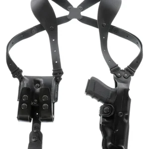 Galco VHS4212B VHS 4.0 Shoulder System Size Fits Chest Up To 56" Black Leather Harness Fits 1911 Fits 5" Barrel Ambidextrous