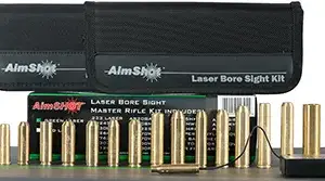 AimShot  Master Kit  Multi-Caliber Bore Sight with Green 532nM Laser & Uses 2 AAA Batteries for Rifles (Batteries Not Included)