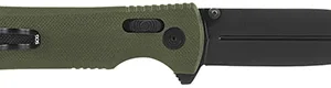S.O.G SOG12610257 Pentagon XR 3.60" Folding Spear Point Plain Black TiNi Cryo CTS XHP Blade/OD Green G10 Handle Includes Pocket Clip